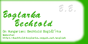 boglarka bechtold business card